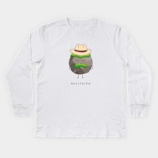 cowboy moss tache Kids Long Sleeve T-Shirt